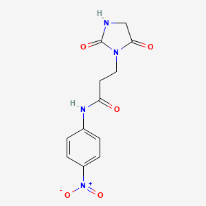 molecular formula C12H12N4O5 B1437924 3-(2,5-二氧代咪唑烷-1-基)-N-(4-硝基苯基)丙酰胺 CAS No. 1049606-56-5