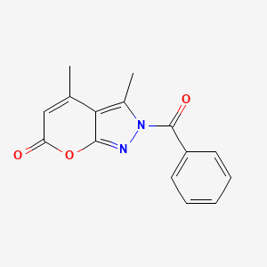 2-Benzoyl-3,4-dimethylpyrano[2,3-c]pyrazol-6(2H)-one