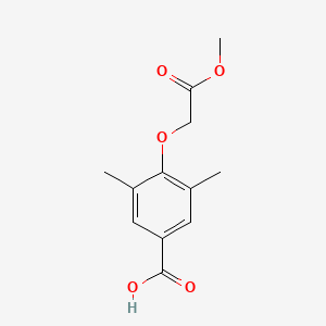 molecular formula C12H14O5 B1437927 4-(2-Methoxy-2-oxoethoxy)-3,5-dimethylbenzoic acid CAS No. 1039886-43-5