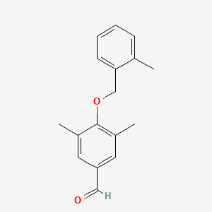 molecular formula C17H18O2 B1437932 3,5-Dimethyl-4-[(2-methylphenyl)methoxy]benzaldehyde CAS No. 1039819-99-2
