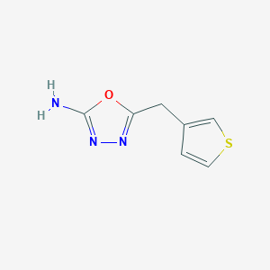 molecular formula C7H7N3OS B1437943 5-(Thiophen-3-ylmethyl)-1,3,4-oxadiazol-2-amine CAS No. 1042654-57-8