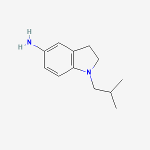 molecular formula C12H18N2 B1437944 1-(2-Methylpropyl)-2,3-dihydro-1H-indol-5-amine CAS No. 1019506-54-7
