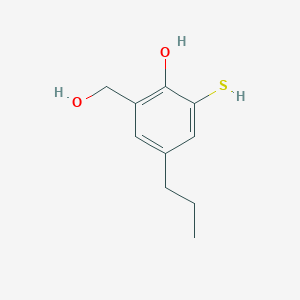 2-(Hydroxymethyl)-4-propyl-6-sulfanylphenol