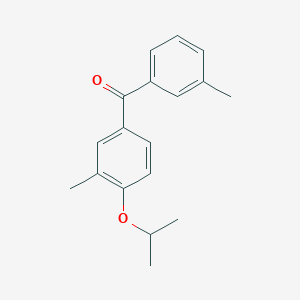 B14379494 (3-Methylphenyl){3-methyl-4-[(propan-2-yl)oxy]phenyl}methanone CAS No. 89946-89-4