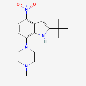 molecular formula C17H24N4O2 B1437950 2-(tert-Butyl)-7-(4-methylpiperazin-1-yl)-4-nitro-1H-indole CAS No. 1020722-21-7