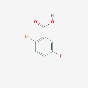 molecular formula C8H6BrFO2 B1437959 2-溴-5-氟-4-甲基苯甲酸 CAS No. 1003709-54-3