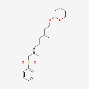 2-{[8-(Benzenesulfonyl)-3,7-dimethyloct-6-en-1-yl]oxy}oxane