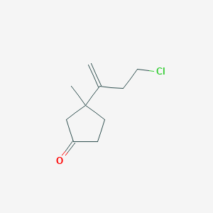 3-(4-Chlorobut-1-en-2-yl)-3-methylcyclopentan-1-one