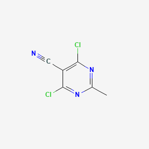 molecular formula C6H3Cl2N3 B1437973 4,6-DICHLORO-2-methylpyRIMIDINE-5-CARBONITRILE CAS No. 76574-36-2