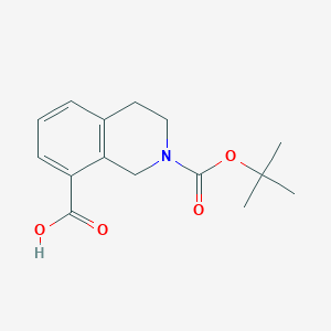 molecular formula C15H19NO4 B1437976 2-(Tert-butoxycarbonyl)-1,2,3,4-tetrahydroisoquinoline-8-carboxylic acid CAS No. 878798-87-9