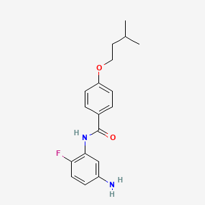 molecular formula C18H21FN2O2 B1437982 N-(5-氨基-2-氟苯基)-4-(异戊氧基)苯甲酰胺 CAS No. 1020057-36-6