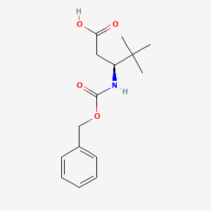 molecular formula C15H21NO4 B1438001 (S)-3-(((苄氧羰基)氨基)-4,4-二甲基戊酸 CAS No. 1159138-98-3