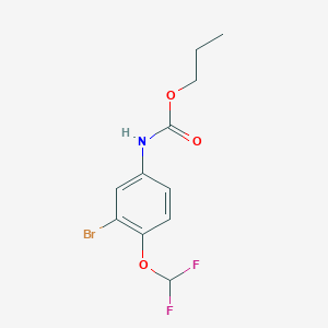 Propyl [3-bromo-4-(difluoromethoxy)phenyl]carbamate