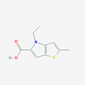 molecular formula C10H11NO2S B1438005 4-乙基-2-甲基-4H-噻吩[3,2-b]吡咯-5-羧酸 CAS No. 1051362-36-7
