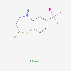 molecular formula C11H13ClF3NS B1438007 2-甲基-7-(三氟甲基)-2,3,4,5-四氢-1,5-苯并噻卓林盐酸盐 CAS No. 1170107-37-5