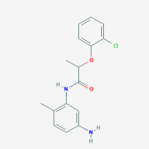 molecular formula C16H17ClN2O2 B1438012 N-(5-Amino-2-methylphenyl)-2-(2-chlorophenoxy)-propanamide CAS No. 1020723-57-2