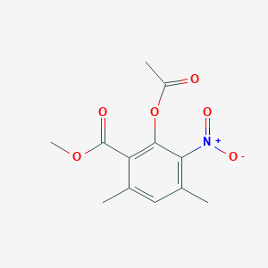 B14380129 Methyl 2-(acetyloxy)-4,6-dimethyl-3-nitrobenzoate CAS No. 89586-10-7