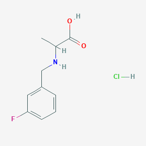 2-{[(3-Fluorophenyl)methyl]amino}propanoic acid hydrochloride