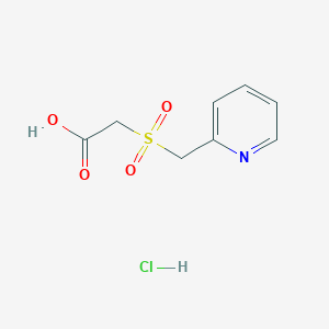 molecular formula C8H10ClNO4S B1438024 2-(Pyridin-2-ylmethanesulfonyl)acetic acid hydrochloride CAS No. 1170033-71-2