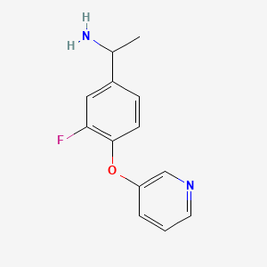 1-[3-Fluoro-4-(pyridin-3-yloxy)phenyl]ethan-1-amine