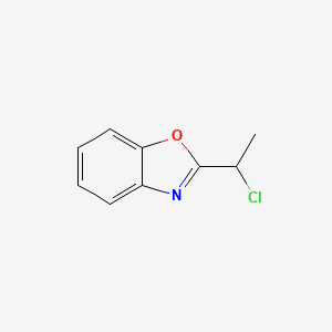 molecular formula C9H8ClNO B1438035 2-(1-Chloroethyl)-1,3-benzoxazole CAS No. 1092286-05-9