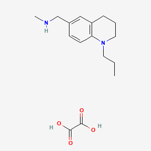 molecular formula C16H24N2O4 B1438038 Methyl-(1-propyl-1,2,3,4-tetrahydro-quinolin-6-YL-methyl)-amine oxalate CAS No. 1185301-91-0