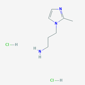 molecular formula C7H15Cl2N3 B1438043 [3-(2-Methyl-1h-imidazol-1-yl)propyl]amine dihydrochloride CAS No. 1059626-17-3