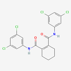 molecular formula C20H16Cl4N2O2 B14380523 N~1~,N~2~-Bis(3,5-dichlorophenyl)cyclohex-1-ene-1,2-dicarboxamide CAS No. 90184-58-0