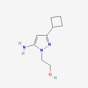 B1438076 2-(5-amino-3-cyclobutyl-1H-pyrazol-1-yl)ethan-1-ol CAS No. 1152965-98-4