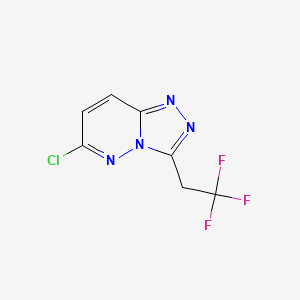 molecular formula C7H4ClF3N4 B1438080 6-Chloro-3-(2,2,2-trifluoroethyl)-[1,2,4]triazolo[4,3-b]pyridazine CAS No. 1094452-68-2