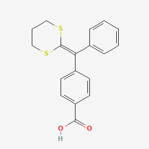 4-[(1,3-Dithian-2-ylidene)(phenyl)methyl]benzoic acid