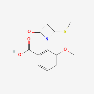 3-Methoxy-2-[2-(methylsulfanyl)-4-oxoazetidin-1-yl]benzoic acid