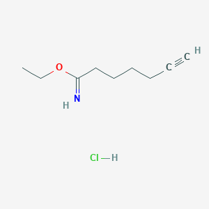 Ethyl hept-6-ynimidate;hydrochloride