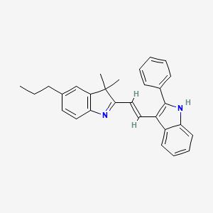 3,3-dimethyl-2-[(E)-2-(2-phenyl-1H-indol-3-yl)ethenyl]-5-propylindole