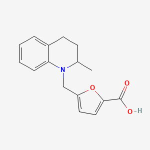 molecular formula C16H17NO3 B1438096 5-[(2-Methyl-1,2,3,4-tetrahydroquinolin-1-yl)methyl]furan-2-carboxylic acid CAS No. 1041533-70-3
