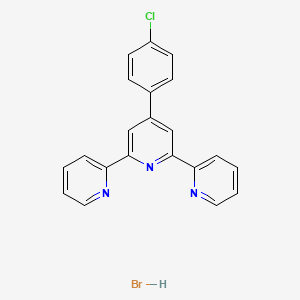 4-(4-Chlorophenyl)-2,6-dipyridin-2-ylpyridine;hydrobromide