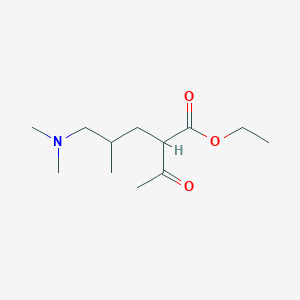 Ethyl 2-acetyl-5-(dimethylamino)-4-methylpentanoate