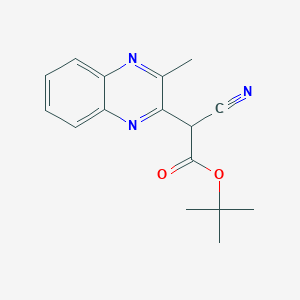 Tert-butyl 2-cyano-2-(3-methylquinoxalin-2-yl)acetate