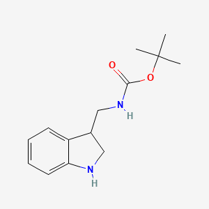 molecular formula C14H20N2O2 B1438103 3-(Boc-aminomethyl)indoline CAS No. 1000932-73-9