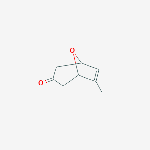 molecular formula C8H10O2 B14381030 6-Methyl-8-oxabicyclo[3.2.1]oct-6-en-3-one CAS No. 89955-14-6