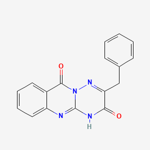 molecular formula C17H12N4O2 B14381064 2-Benzyl-3H-[1,2,4]triazino[3,2-b]quinazoline-3,10(4H)-dione CAS No. 89988-54-5