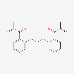 molecular formula C23H24O2 B14381073 1,1'-[Propane-1,3-diyldi(2,1-phenylene)]bis(2-methylprop-2-en-1-one) CAS No. 89592-62-1