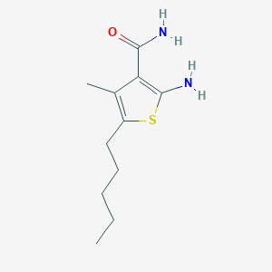 molecular formula C11H18N2OS B1438108 2-Amino-4-methyl-5-pentylthiophene-3-carboxamide CAS No. 68746-23-6