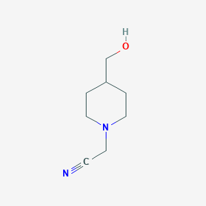 molecular formula C8H14N2O B1438109 2-(4-(Hydroxymethyl)piperidin-1-yl)acetonitrile CAS No. 654663-53-3