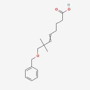 molecular formula C17H24O3 B14381117 8-(Benzyloxy)-7,7-dimethyloct-5-enoic acid CAS No. 89559-97-7