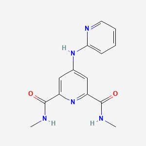 molecular formula C14H15N5O2 B14381134 N~2~,N~6~-Dimethyl-4-[(pyridin-2-yl)amino]pyridine-2,6-dicarboxamide CAS No. 88561-43-7