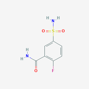 molecular formula C7H7FN2O3S B1438116 2-氟-5-磺酰基苯甲酰胺 CAS No. 1094550-78-3