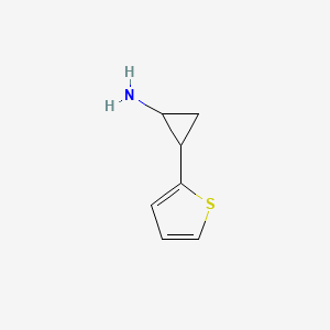 molecular formula C7H9NS B1438118 Cyclopropanamine, 2-(2-thienyl)- CAS No. 89853-44-1