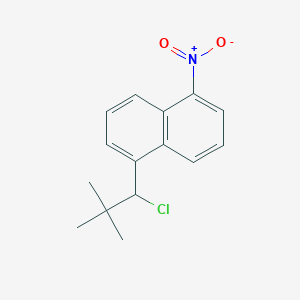 molecular formula C15H16ClNO2 B14381181 1-(1-Chloro-2,2-dimethylpropyl)-5-nitronaphthalene CAS No. 89727-59-3