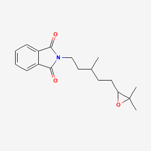 molecular formula C18H23NO3 B14381191 2-[5-(3,3-Dimethyloxiran-2-yl)-3-methylpentyl]-1H-isoindole-1,3(2H)-dione CAS No. 88124-97-4